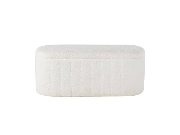 Truhe aus Bouclé-Stoff, ecru