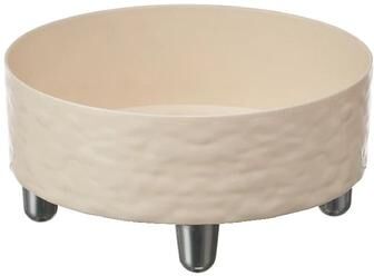 Uplifted Finds Elevated Stainless Steel Water Ripple Pet Bowl silver