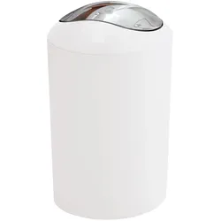 Kleine Wolke Glossy, Abfalleimer, Weiss