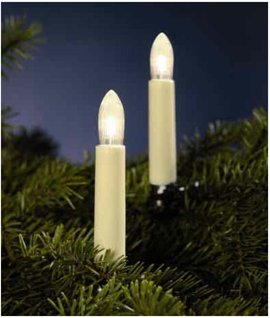 Hellum Riffelkerzenkette 20 tlg. LED warm-weiß 812046)