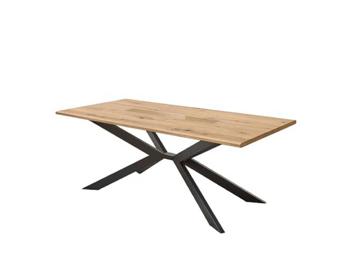 Lomadox Esstisch mit Spider-Gestell, 180x100cm, Eiche
