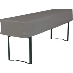 TexDeko Biertischhusse Tischdecke 3/8 Länge für Bierzelttisch Premium blickdicht waschbar 220x50x30cm (Anthrazit)