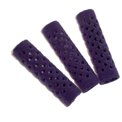 Metallwickler beflockt violett 15 mm 12 Stück