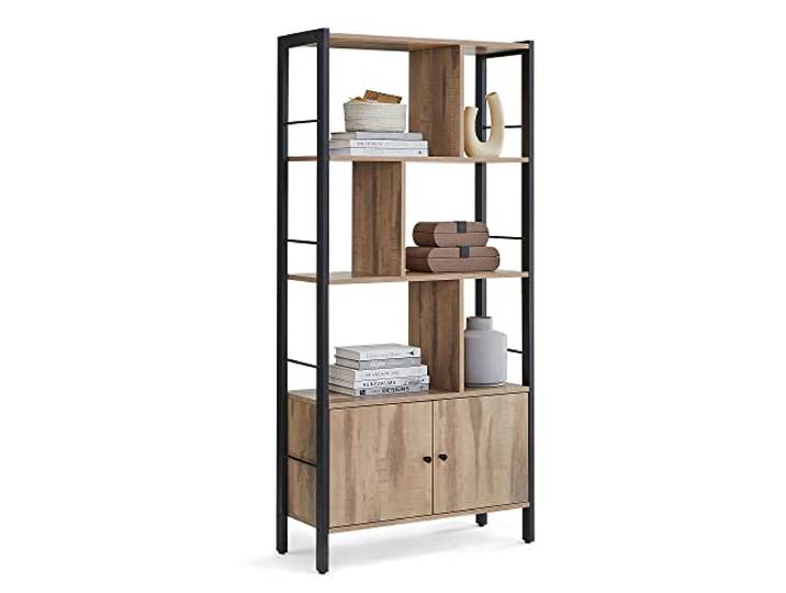 VASAGLE boekenkast met 4 open legplanken, stalen frame