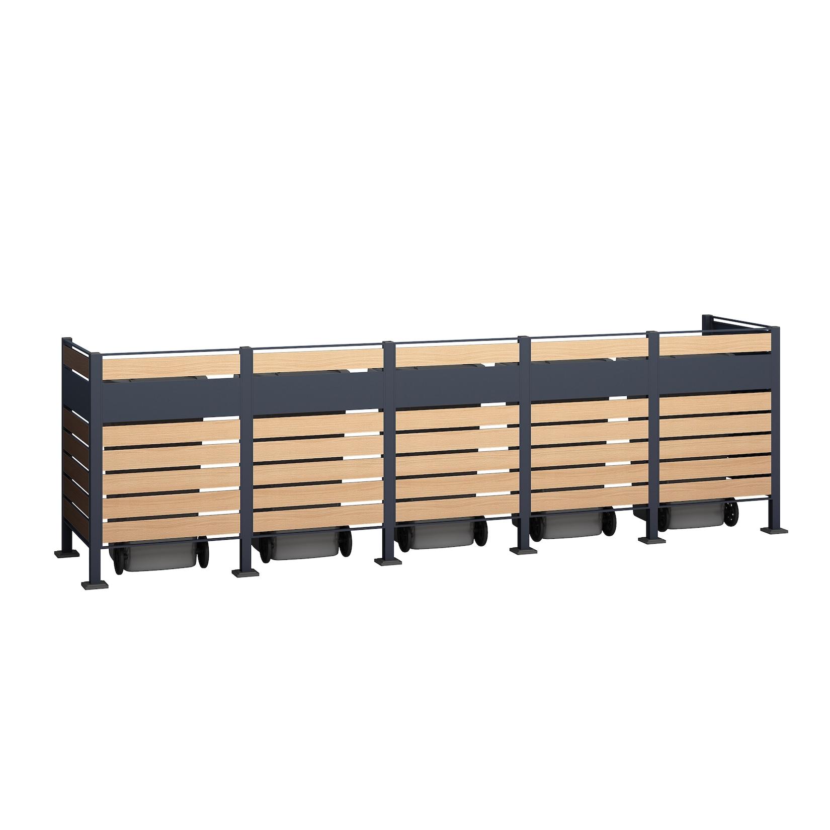 Westmann Metall Mülltonnenverkleidung Planum 120cm - versch. Ausführungen