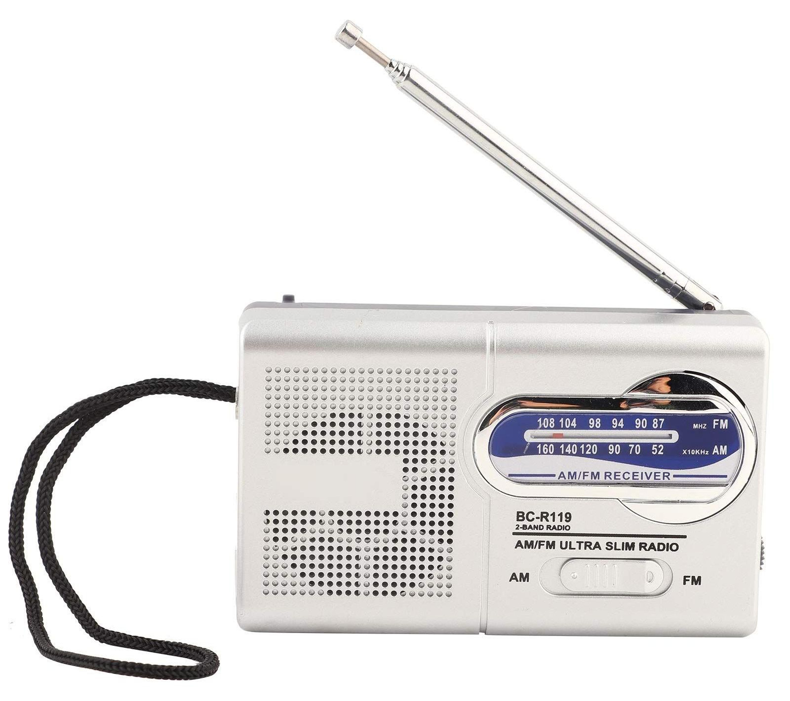 Lustrens Draagbare AM/FM-transistorradio met geïntegreerde luidspreker