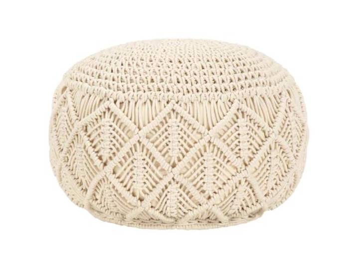 vidaXL Poef macramé handgemaakt 45x30 cm katoen