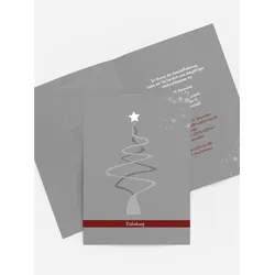 Weihnachtseinladung geschäftlich selbst gestalten mit Spruch und Fotos im Onlinedesigner bei Meine-Kartenmanufaktur.de