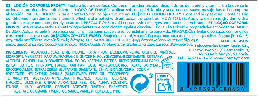Flor De Mayo Loción Corporal frosty 250 ml
