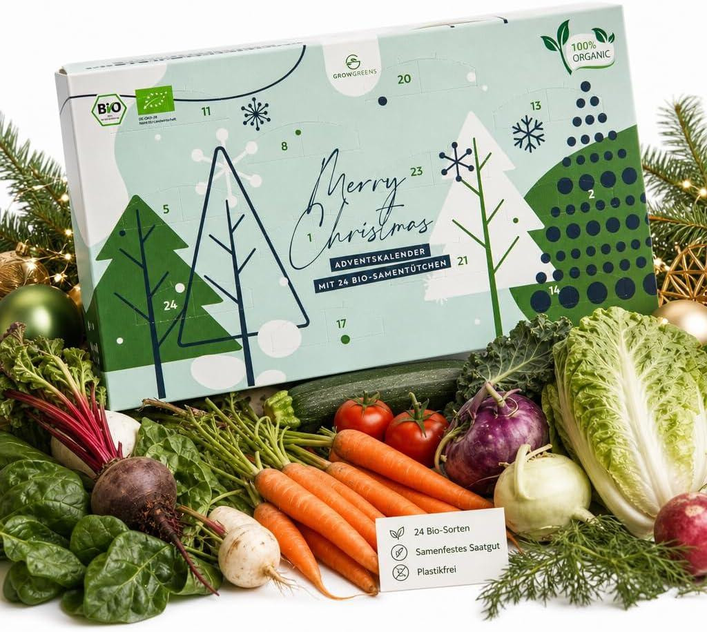 oCreon Adventskalender 2025 met 24 verschillende groentesoorten