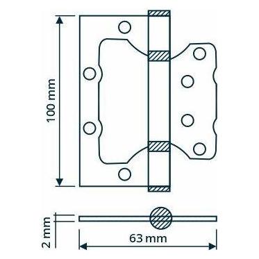 Haushalt HINGE DOOR 100X63X2MM MATT NICKEL (33033772)