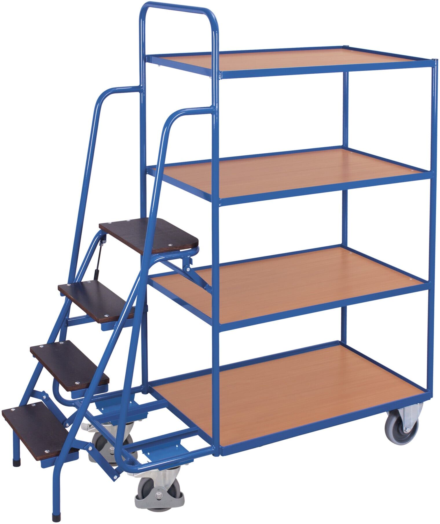 Variofit Kommissionierwagen mit 4 Ladeflächen hoch (sw-600.617)