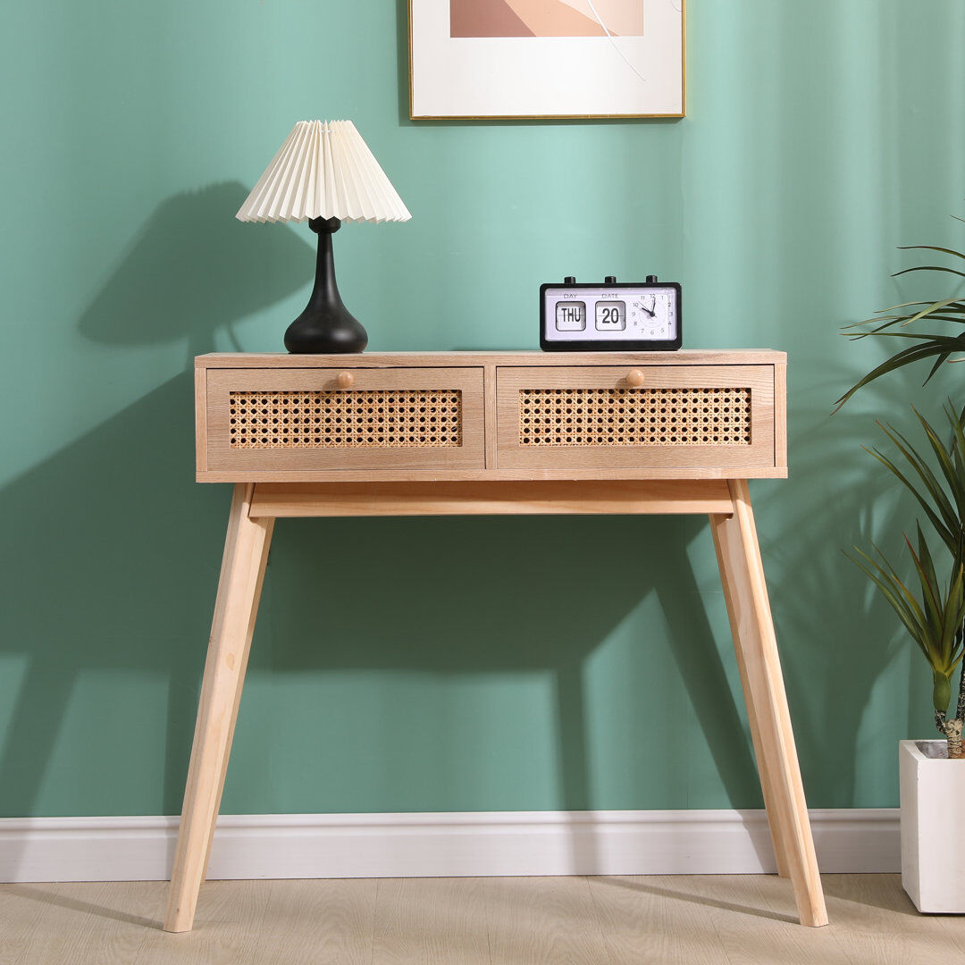 Bay Isle Home Iakovo 90cm Console Table Beige 77cm H X 90cm W X 30cm D
