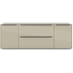set one by Musterring TV-Lowboard Reno Glas Beige Kaschmir