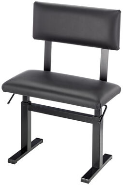 Andexinger 484 Piano Bench w. Backrest Schwarz matt