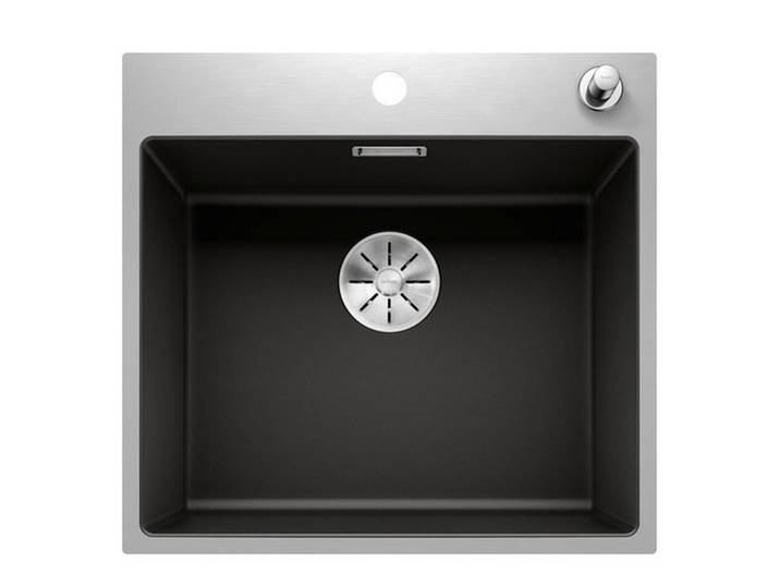 Blanco Spüle Subline, Schwarz, Edelstahl, Stein, Metall, 54.3x20.3x51 cm, Küchen, Küchenausstattung, Küchenspülen, Edelstahlspüle