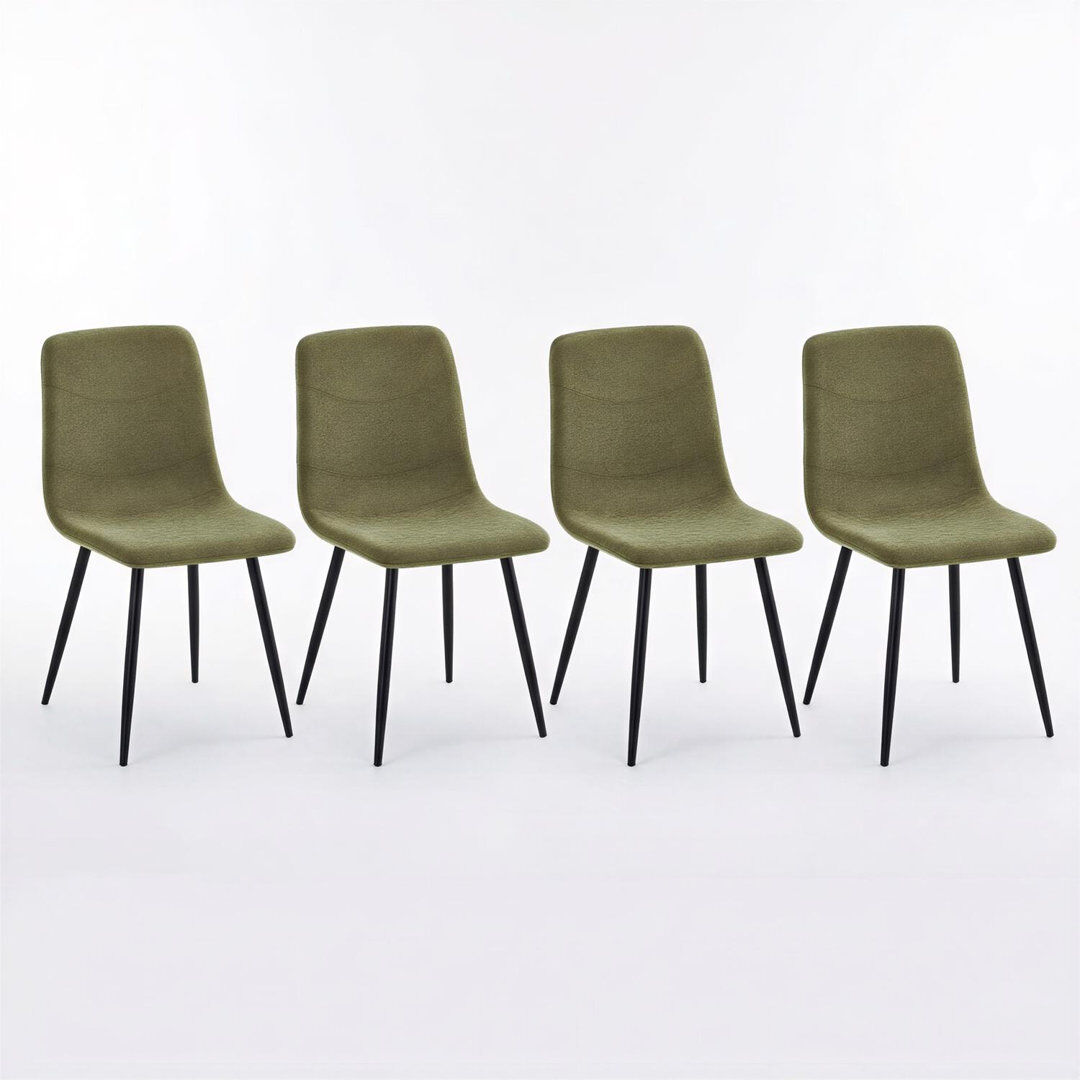 Marlow Home Co. Fabric Side Chair Green 87cm H X 40cm W X 43cm D