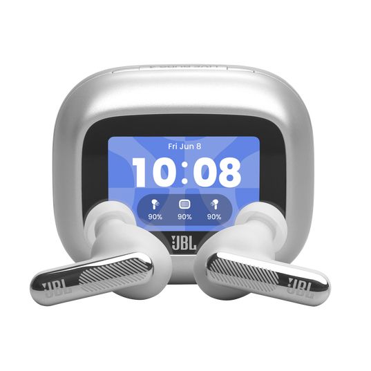 JBL Live Beam 4 In-Ear Bluetooth Kopfhörer kabellos 10 h Laufzeit IP55 (Silber) JBLLIVEBEAM4SIL