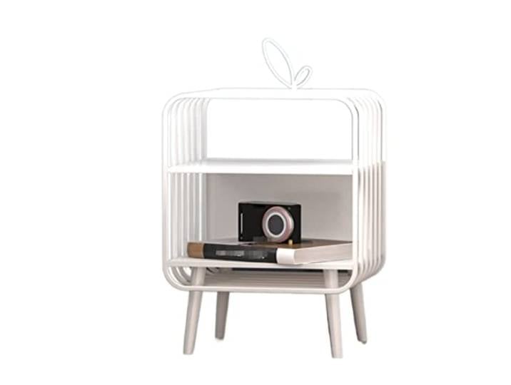 AZHKJKZH Nachttisch Moderner Nachttisch Mit 2 Schubladen Eisen Schlafzimmer Wohnzimmer Wohnzimmer Schlafzimmer(White)