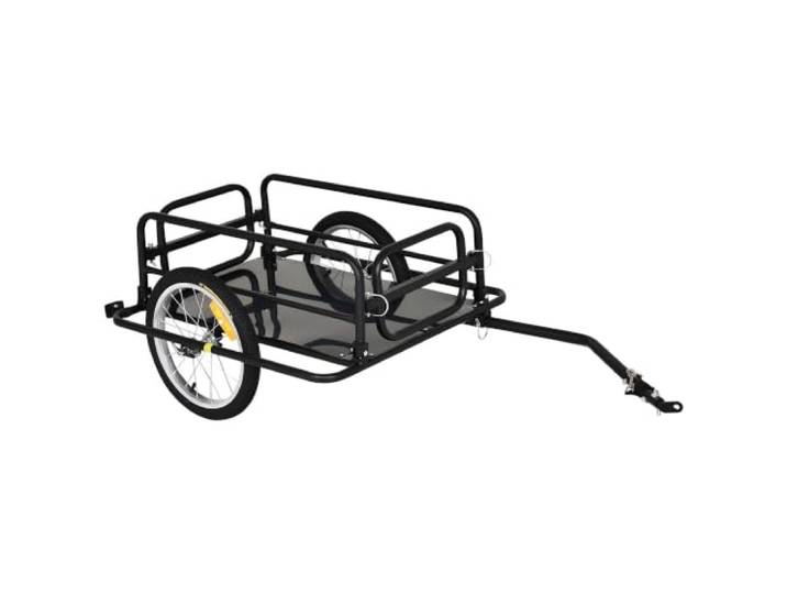 HOMCOM Fahrradanhänger Lastenanhänger 40 kg Schwarz 139 x 71,5 x 49 cm