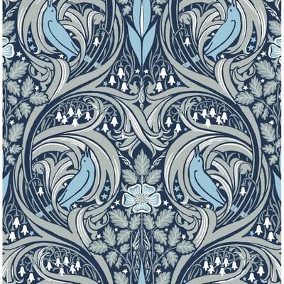 NextWall Bird Ogee Peel and Stick Wallpaper