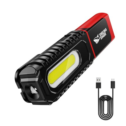 Smiling Shark LED werklamp met oplaadbare batterij en magnetische bevestiging
