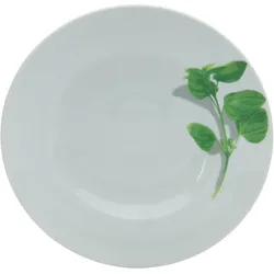 Pastateller KRÄUTER BASILIKUM (D 27 cm) - weiß - D 27 cm