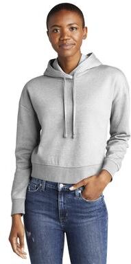 District DT6101 Women's V.I.T. Fleece Hoodie in Light Heather Grey size 3XL