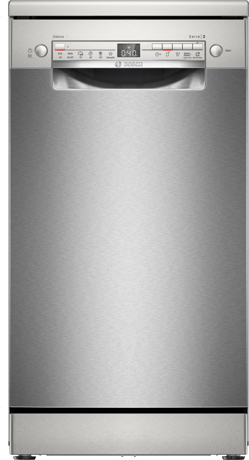 Bosch Serie 2 SPS2HKI58E, Freistehend, Single (45 cm breit), Edelstahl, Silber, Tasten, 1,75 m
