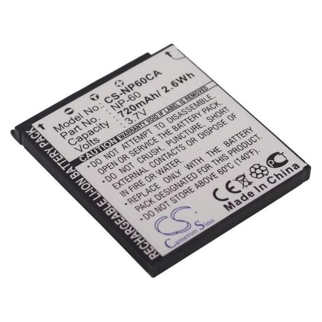 CS Cameron Sino Battery for Casio NP-60 (1 Stk., Gerätespezifisch) (CS-NP60CA)