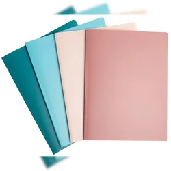 Exacompta 86370E 12x Sichtmappe Recycling-PP, mittelfest, 30 Hüllen, Skandi - Farben sortiert