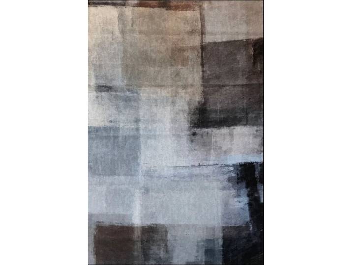 Teppich Homa taupe taube Kacheln Polyester 155 x 230 cm