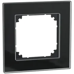 Merten 489103 M-PLAN-Echtglasrahmen, 1fach, Onyxschwarz