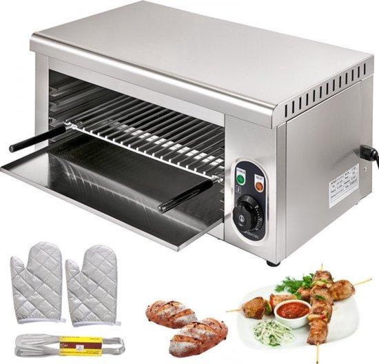 Elektrisch Grill 2000W 45x26cm Fleisch
