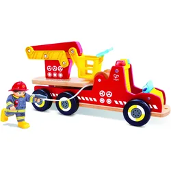 Hape Siren & Lights Toy Fire Truck