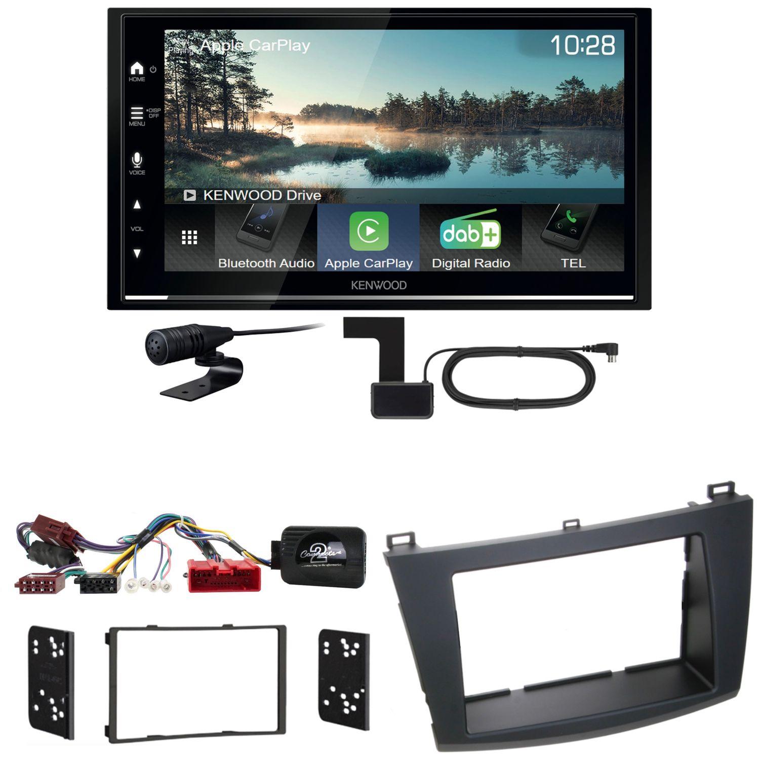 Kenwood DMX7722DABS Android Auto CarPlay Bluetooth Einbauset für Mazda 3 BL