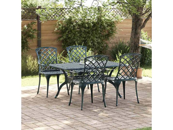 vidaXL Gartenstuhl 4 stk. Grün Aluminium