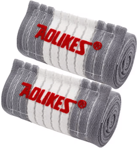 Inspire Curations AOLIKES Adjustable Wrist Wrap For Fitness Training And Everyday Wrist Support 2pcs Grey With White