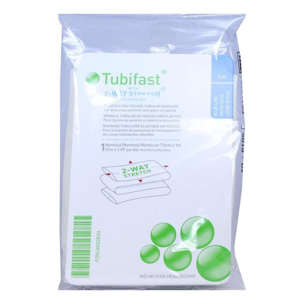 Mölnlycke Health Care GmbH Tubifast 2-way-stretch 7,5cmx1m blau Schlauchv. 09932834