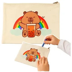 Capybara Kosmetiktasche mit Reißverschluss, praktisch für Accessoires und Federmäppchen