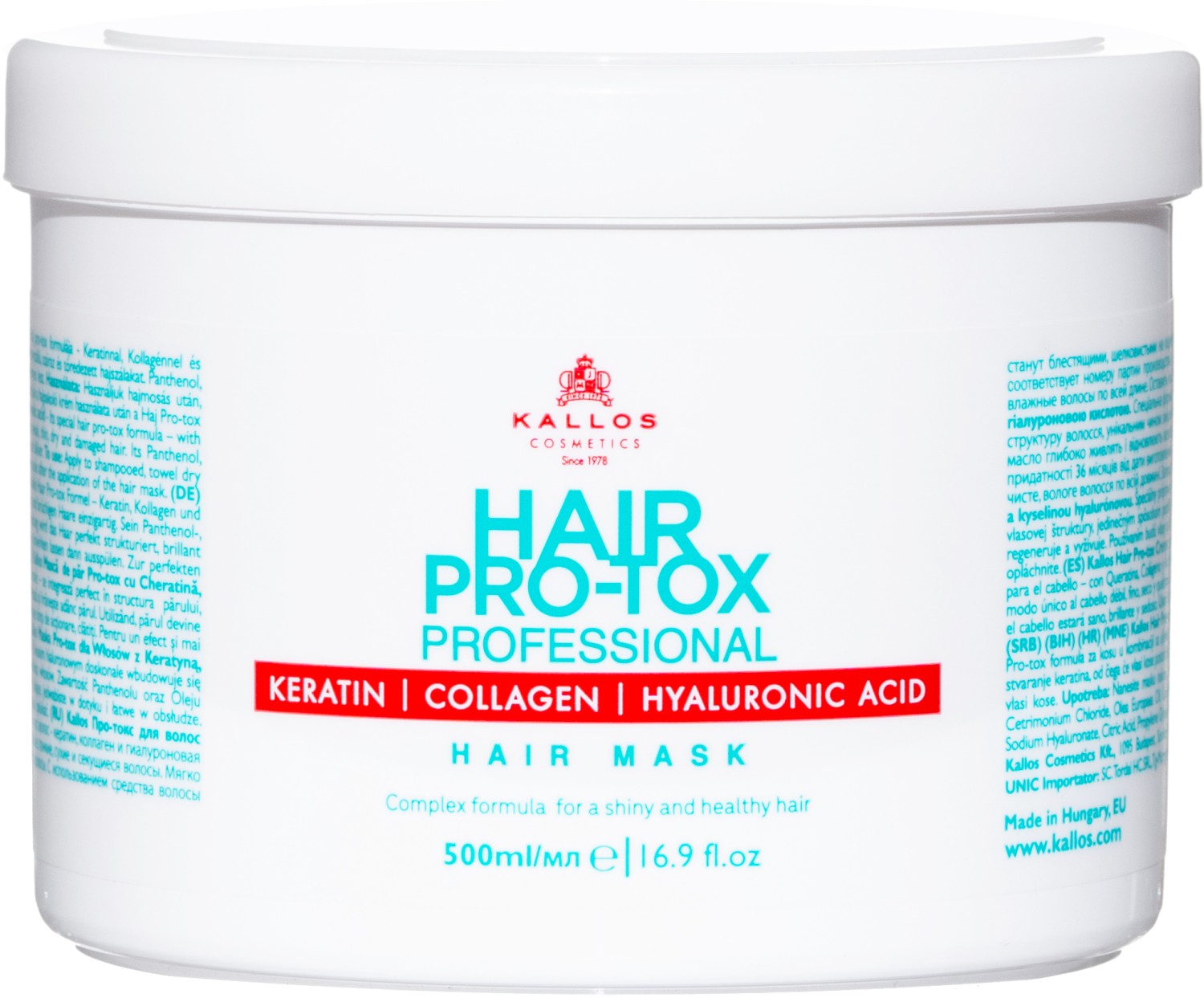 Kallos Hair Pro-Tox Professional Hair Mask 500 ml KA-KJMN1150