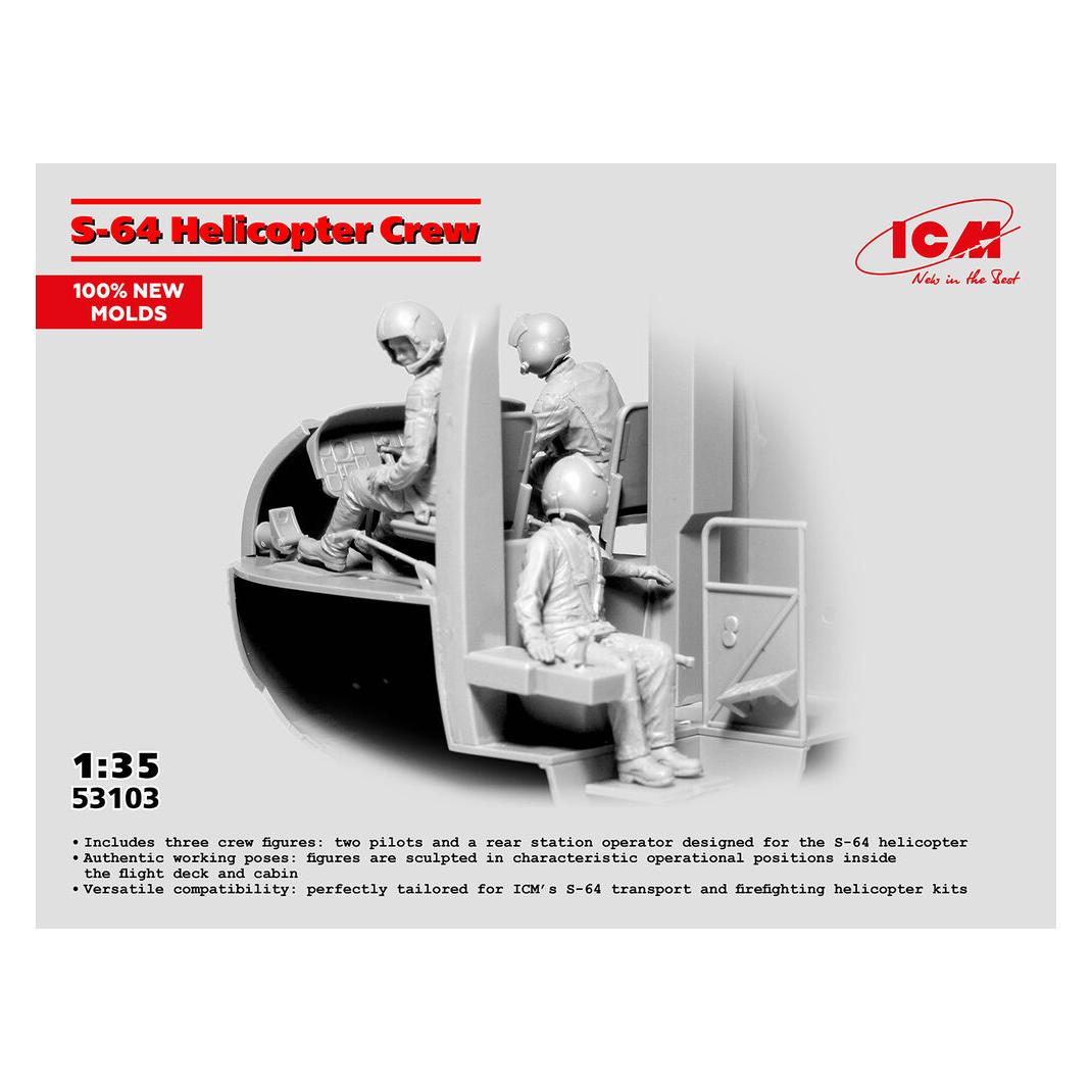 ICM S-64 Helicopter Crew (100% new moulds) (53103)