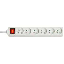 Lindy 73126 Verlängerungskabel 6 AC-Ausgänge Drinnen Weiß