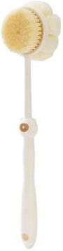 Inspired Finds Dual Sided Silicone Body Brush With Long Handle For Deep Clean And Massage white