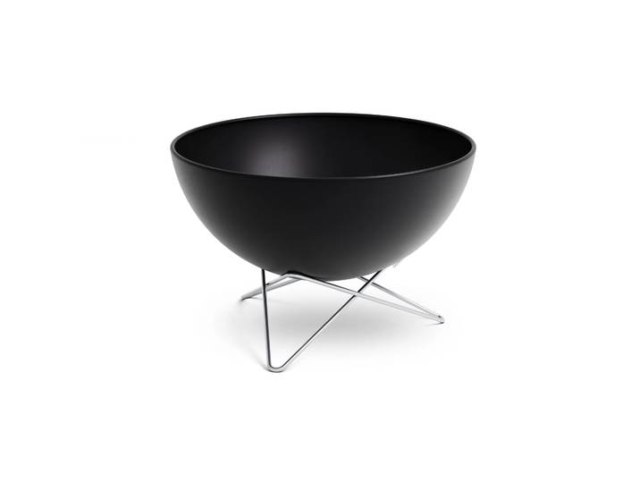 Höfats BOWL 57 Feuerstelle Schwarz-Silber, Sternstativ