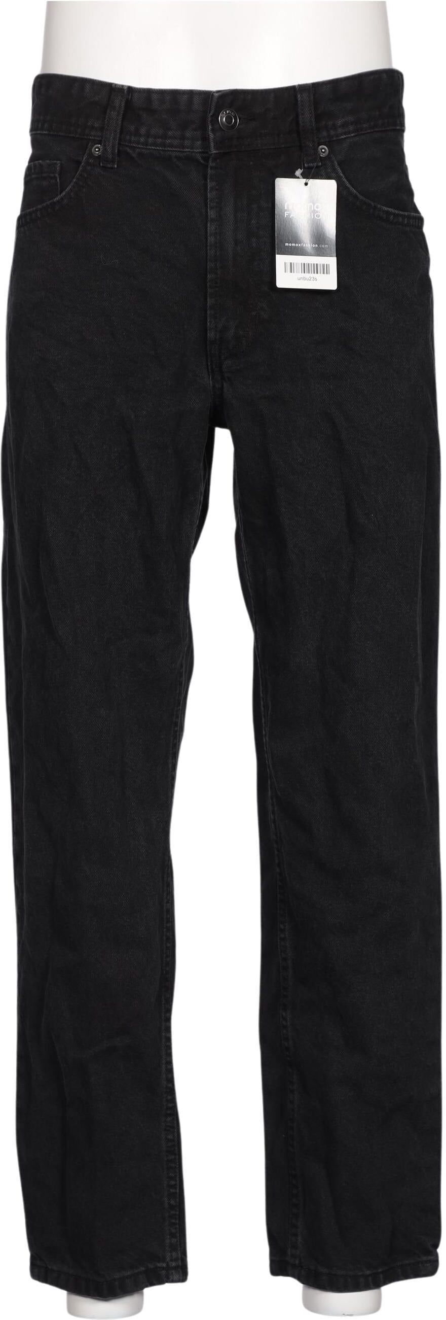 bershka Herren Jeans, Schwarz, Gr. W31, Baumwolle - Second Hand