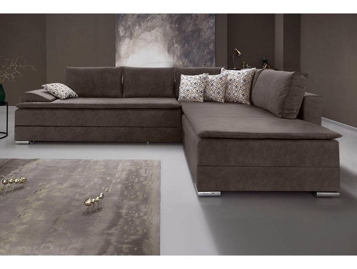 Home affaire Ecksofa Night & Day L-Form, B: 324 cm, Dauer-Schlaffunktion und Armlehne, Schlaffunktion & Bettkasten, Boxspringbett 180x200 cm