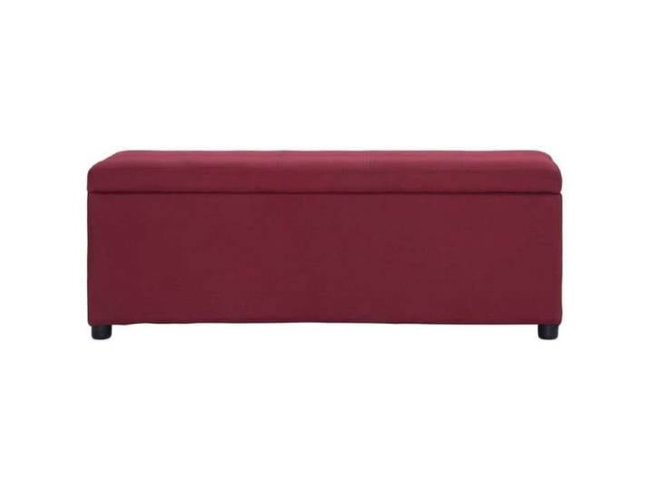 Rouge Banc coffre - Banc avec compartiment de rangement - 116 cm Bordeaux Polyester m439