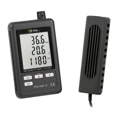 PCE Instruments CO2- Messgerät PCE-AQD 10 bis 4000 ppm |Lufttemperatur |Luftfeuchte |CO2 |inkl. Speicher als XLS Datei
