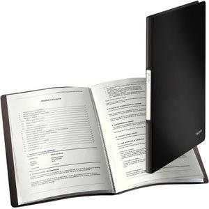 Leitz Sichtbuch 4564-10-95, Solid, aus PP, A4, mit 20 Hüllen, schwarz
